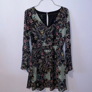 Floral Dress, Midi Length, Brand I.N. San Francisco, Size Small
